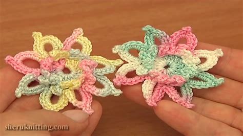 Crochet Small Pretty 8 Petal Flower Free Crochet Flower Patterns YouTube