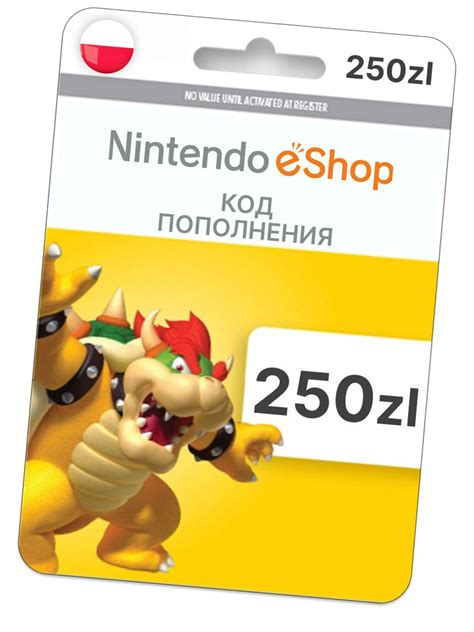 Карта оплаты Nintendo eShop Gift Card 250 PLN - скачать ключи на ...