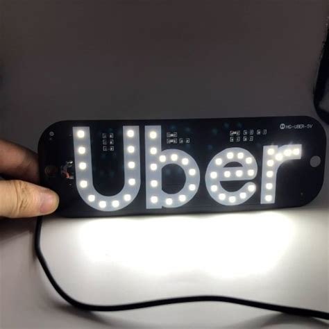 Placa Letreiro Branco Carro Para Motorista Aplicativo Uber MercadoLivre