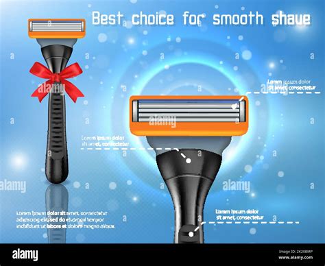 Shaving Razor Ads Vector Realistic Illustration Stock Vector Image