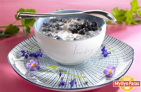 Каша без варки с черникой | Myllyn Paras