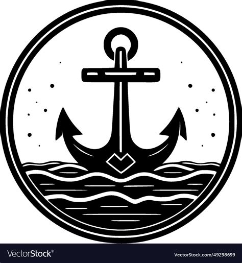 Anchor - minimalist and flat logo Royalty Free Vector Image