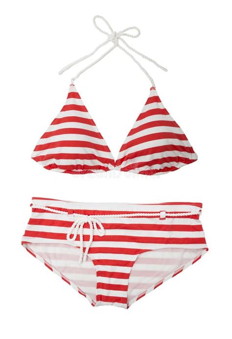 Roter Gestreifter Bikini Stockfoto Bild Von Nachrichten