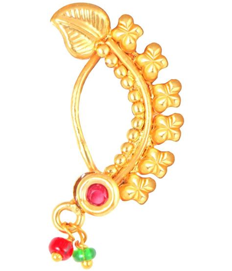 Sukai Jewels Maharashtrian Traditional Peacock Design Nath For Women