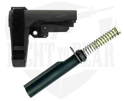 Sb Tactical Sba3 Adjustable Pistol Brace Mil Spec Buffer Tube Kit 7075