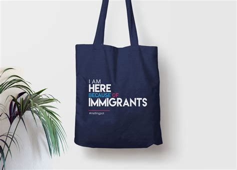 Immigrant Quote Tote Bag Immigration Reform Bag Political Etsy