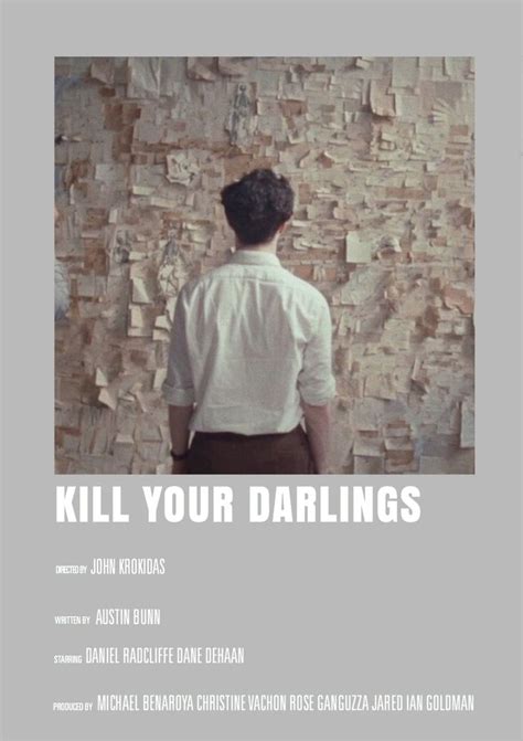 Kill Your Darlings Minimal Movie Poster Kill Your Darlings Darling