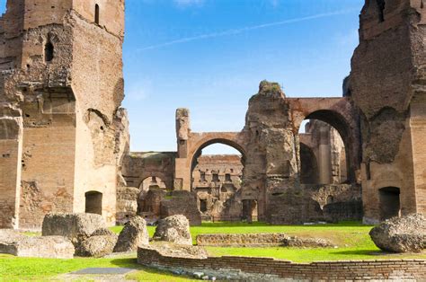 exterior baths  caracalla unesco world heritage site rome latium