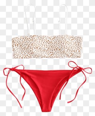 Conjunto De Bikini Bandeau Con Lazo Lateral Clipart PinClipart