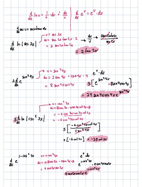 2p Derivadas logarítmicas y exponenciales con funciones trigonométricas