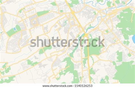 Printable Street Map Calamba Province Laguna Stock Vector Royalty Free