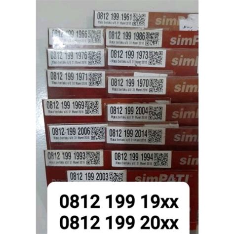 Jual Nomor Cantik Simpati 11 Digit Seri Tahun Lahir Shopee Indonesia