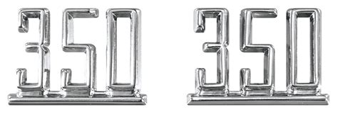 Restoparts Emblem Fender 1965 67 Chevelleel Camino 350 Pair