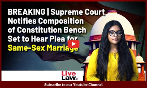 Supreme Court Notifies Composition Of Constitution Bench To Hear Same Sex Marriage Pleas Video