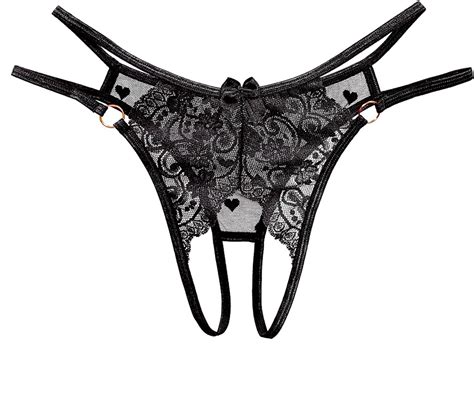 Amazon Crotchless Panties For Women Sexy Slutty Naughty Lingerie Lace Thongs Hollow Out