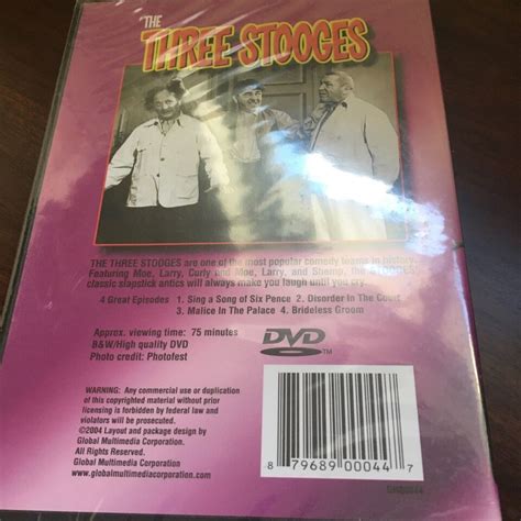 The Three Stooges 4 Episodes Dvd Ebay