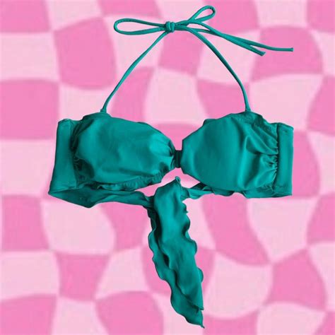 Victorias Secret Teal Bikini Top Tiny Mark As Depop