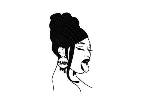 Cardi B Svg Silhouette Vectorency