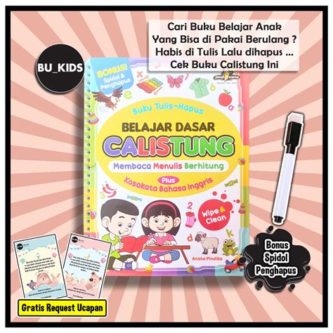 Jual Buku Wipe And Clean Books Hapus Tulis Calistung Mengenal Huruf