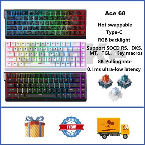 Mchose Ace Magnetic Mechanical Keyboard Hot Swappable Rgb Ms Ultra Low Latency Rt