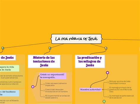 La vida pública de Jesús Mind Map