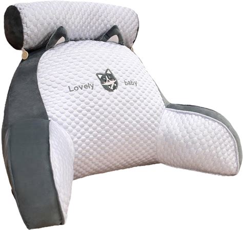 Eastuy Reading Pillow Bed Rest Pillow Back Rest For Bed With Neck Arm