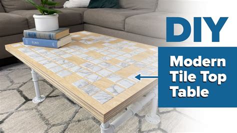 Modern Diy Tile Top Table Youtube