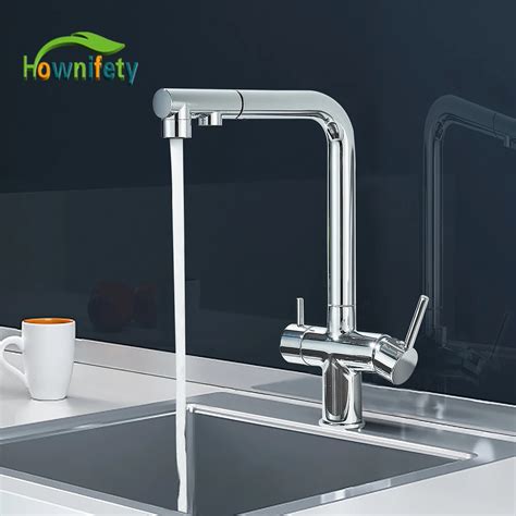 Черный выдвижной кухонный кран с фильтром | AliExpress