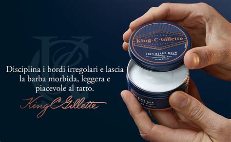 King C Gillette Balsamo Barba Per Cura Barba Uomo Kit Barba Uomo