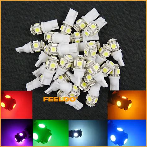 1000 pcs T10 194 168 5050 5SMD lâmpada LED carro de várias cores t10