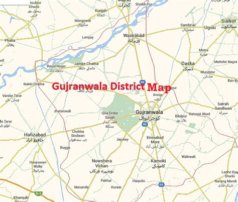 Gujranwala Pakistan Map