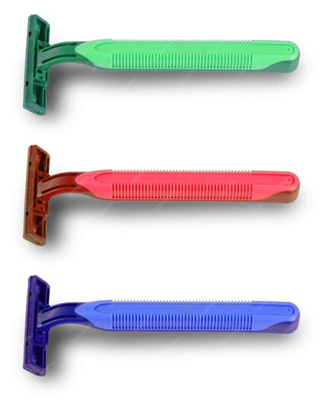 Premium Photo | Set of razors blade isolated on white background