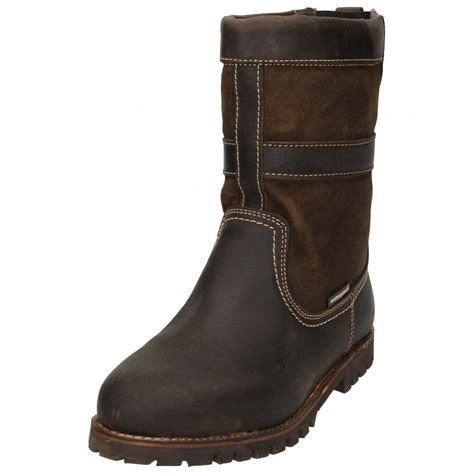 Human Nature Mens Real Suede Leather Waterproof Boots Fur Lined Pull On