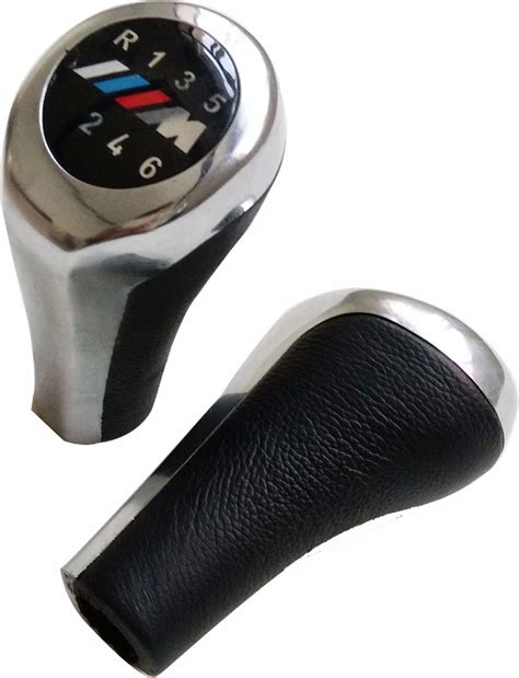 Car Styling 5 6 Speed Gear Shift Knob Chrome Silver M For BMW 1 3 5 6