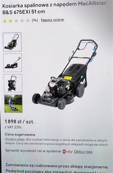 Kosiarka spalinowa z napędem MacAllister B S 675EXI 51 cm Pieniążki