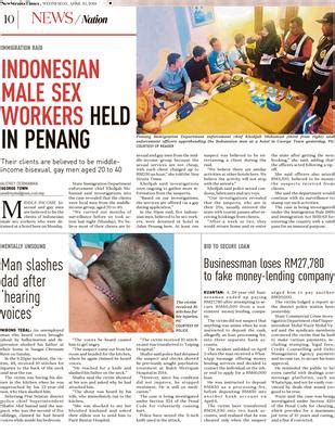 Indonesian Male Sex Workers Held In Penang KLiK