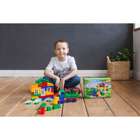 Конструктор «Мой Город ЖД станция», 68 деталей