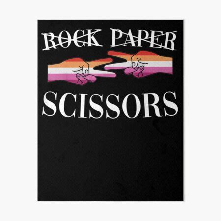 Rock Paper Scissors Lgbtq Pride Month Lesbian Pride Flag Art Board Print For Sale By Jerrie