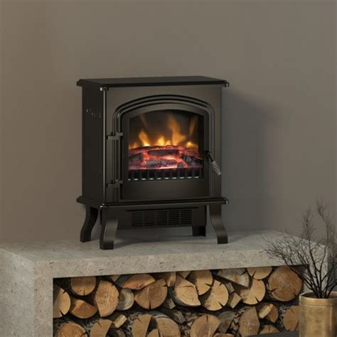 Be Modern Black Freestanding Electric Stove Fire - Colman - Furniture123