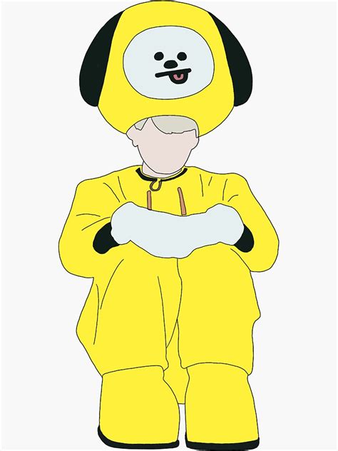 Min Yoongi Suga As Chimmy From Bt Sticker For Sale By Artbyirache