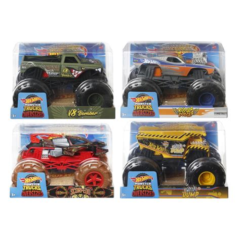 Mattel 風火輪大腳車1 24系列 原箱4入 M箱號 Hot Wheels 合金車 正版 蝦皮購物