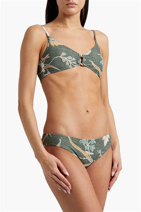 Seafolly Printed Low Rise Bikini Briefs The Outnet