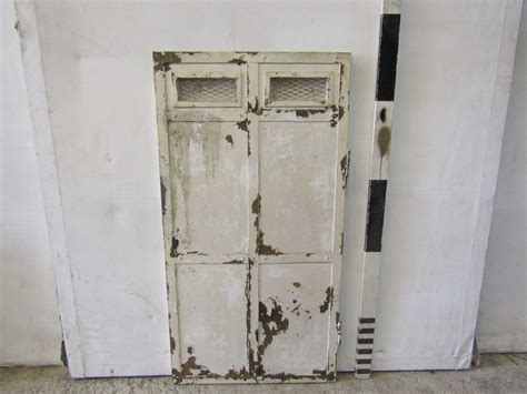 3600078 Small Metal Door H 140 Cm X 73 X 1 Off Stockyard Prop And