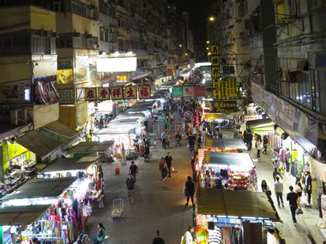 The Crowded Market Stalls in Old Mong Kok Street Market 6 Nov 2012 ...