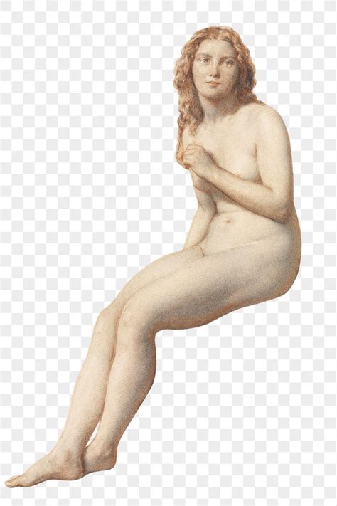 Nude Woman Posing Vintage Illustration Premium Png Sticker Rawpixel