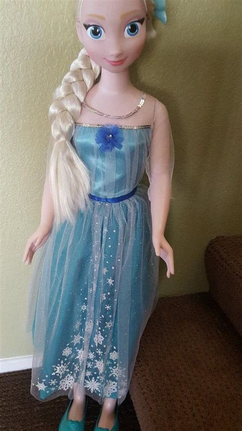 Disney Princess Frozen My Size Elsa Doll 38 3 Feet Tall ~gently Used Vguc 1820364997