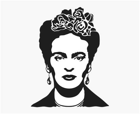Frida Kahlo Silhouette Simple Frida Kahlo Drawings Hd Png Download