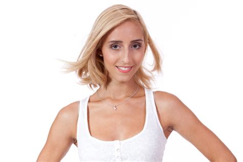 Junge Attraktive Schlanke Blonde Frau Portrait Lachend Lizenzfreies Bild 10216421