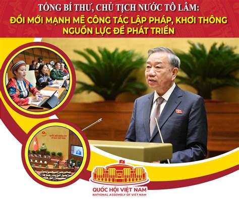 Tổng Bí Thư Chủ Tịch Nước Tô Lâm Đổi Mới Mạnh Mẽ Công Tác Lập Pháp Khơi Thông Nguồn Lực để