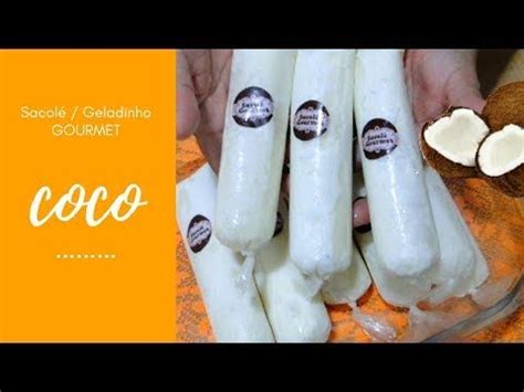 GELADINHO GOURMET COCO CREMOSO PEDAÇOS DO COCO FAÇA E VENDA